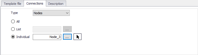 The Connections tab in the MIKE ECO Lab templates editor