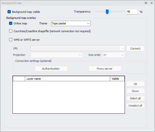 Background map editor