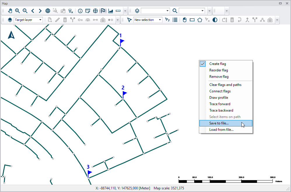 Setting flags on map and controlling flags with context-menu