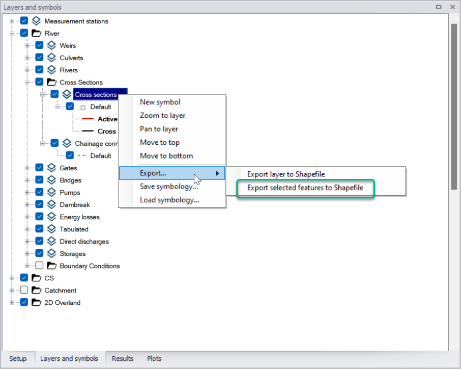 Exporting cross sections to shape file now creates an additional shape file with extents of active cross sections